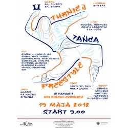Plakat promujący II Turniej Tańca Freestyle