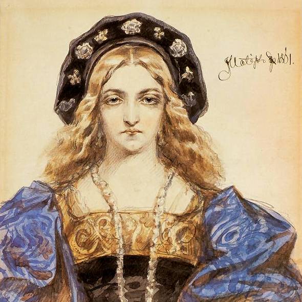 Obraz przedstawiający portret młodej Bony Sforzy